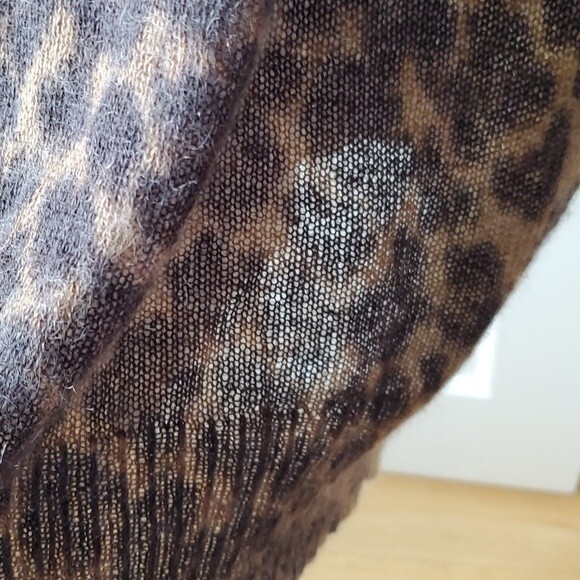 J. CREW LEOPARD WOOL SWEATER DRESS ANIMAL PRINT SIZE SMALL MOBWIFE COSTUME - Picture 6 of 12